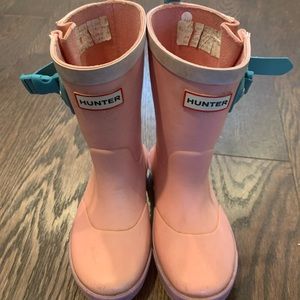 Pink Hunter boots for toddler girl size 10
